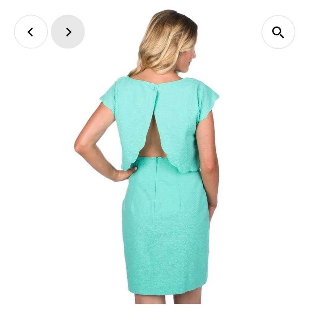 Lauren James Sullivan Solid Seersucker Dress in Seafoam